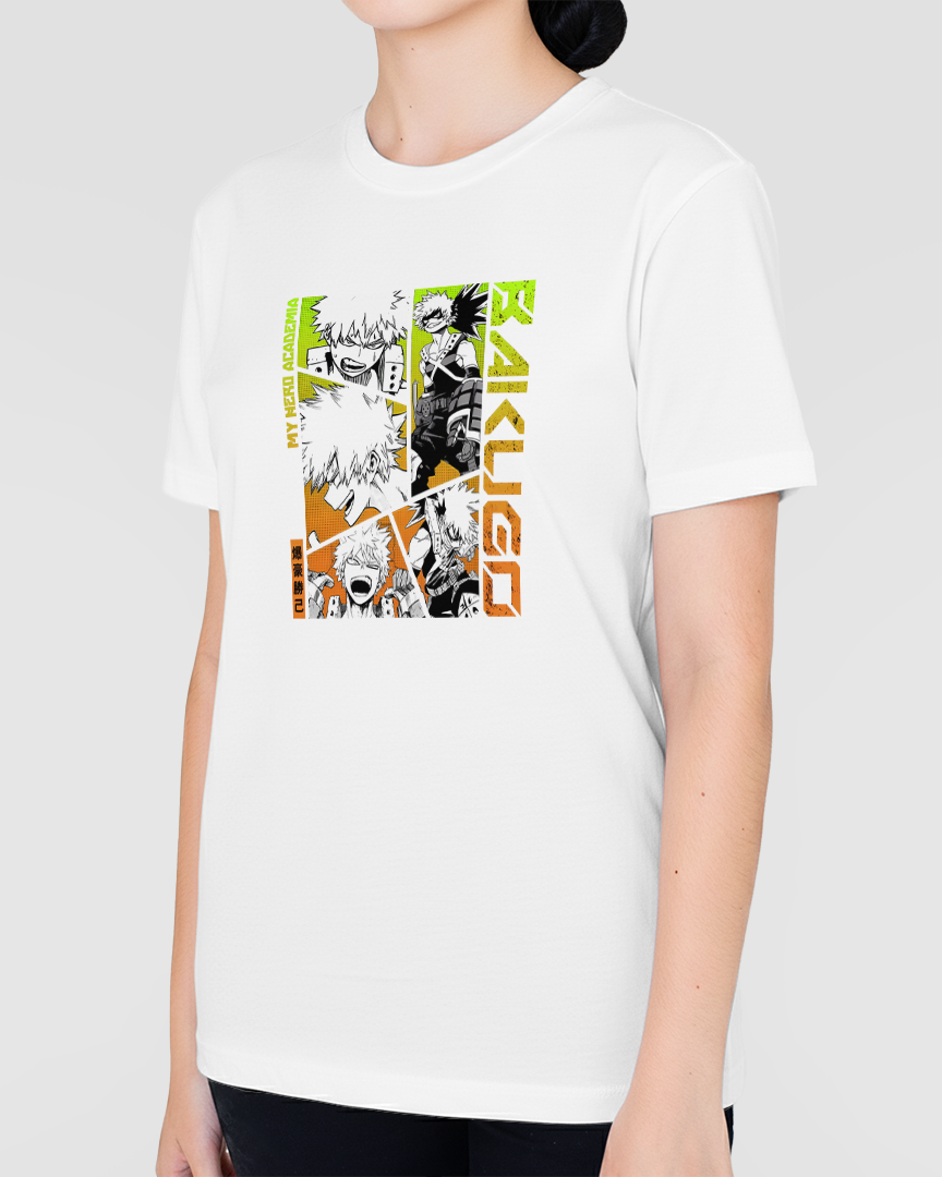 Camiseta Boku no hero Bakugo Explosion Unissex