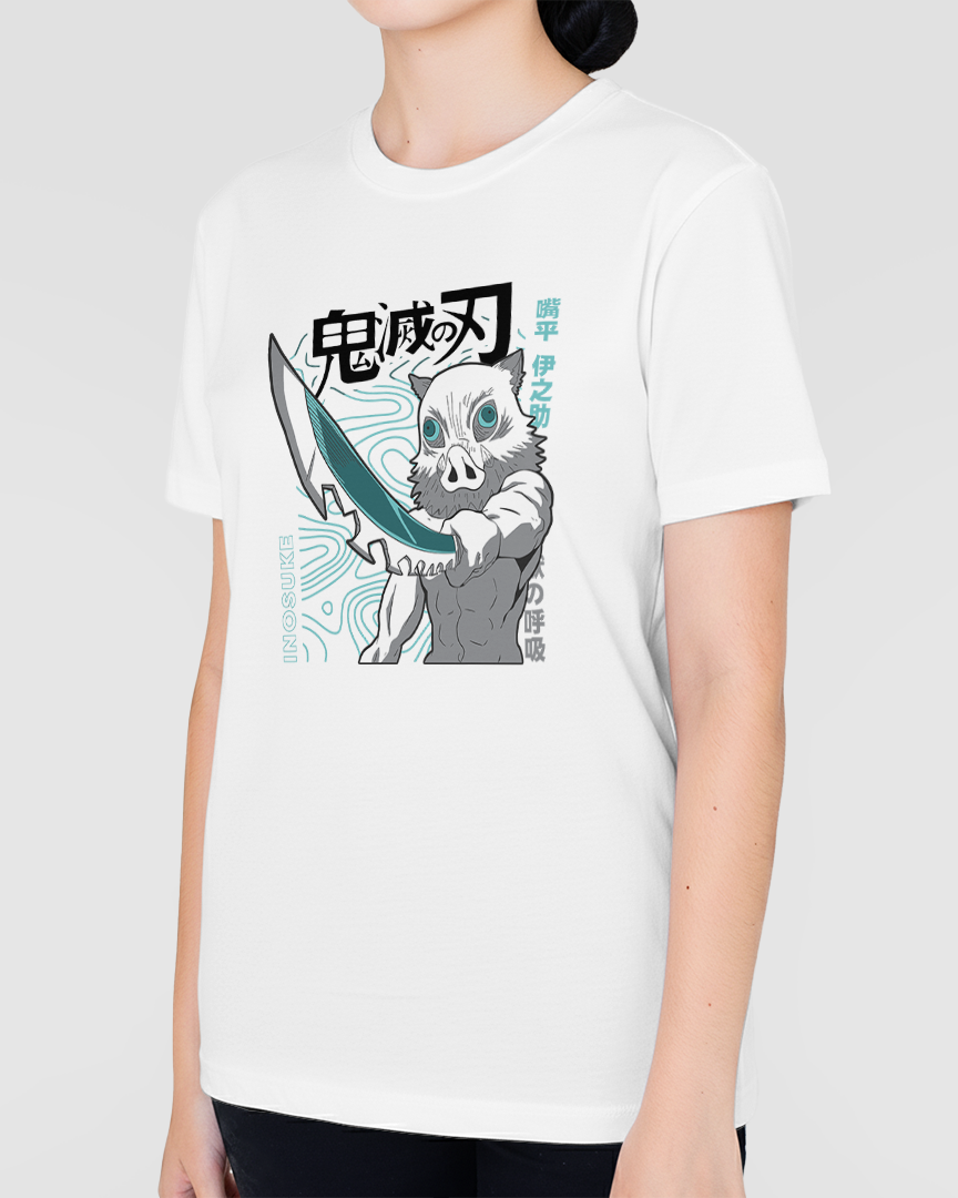 Camiseta Kimetsu no Yaiba Inosuke crazy Demon Slayer Unissex