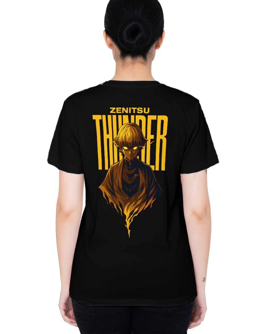 Camiseta Kimetsu no Yaiba Zenitsu Relampago Demon Slayer Unissex