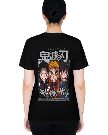 Camiseta Kimetsu no Yaiba Hashiras Stile Demon Slayer Unissex