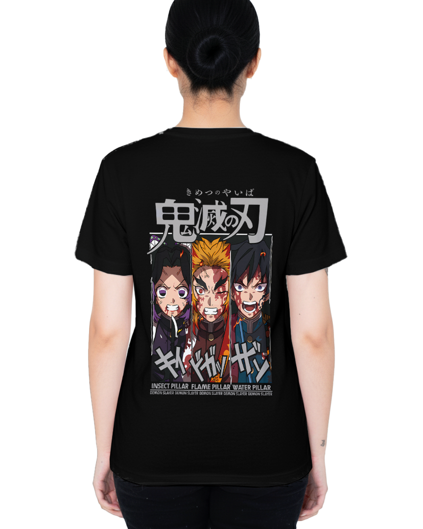Camiseta Kimetsu no Yaiba Hashiras Stile Demon Slayer Unissex