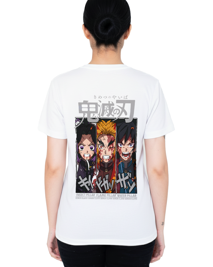 Camiseta Kimetsu no Yaiba Hashiras Stile Demon Slayer Unissex