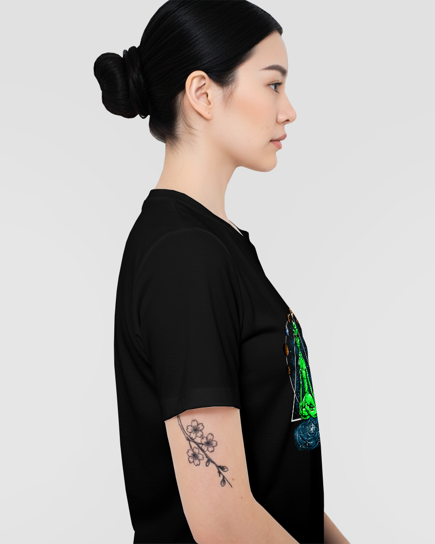 Camiseta Alien meditando Yoga Unissex
