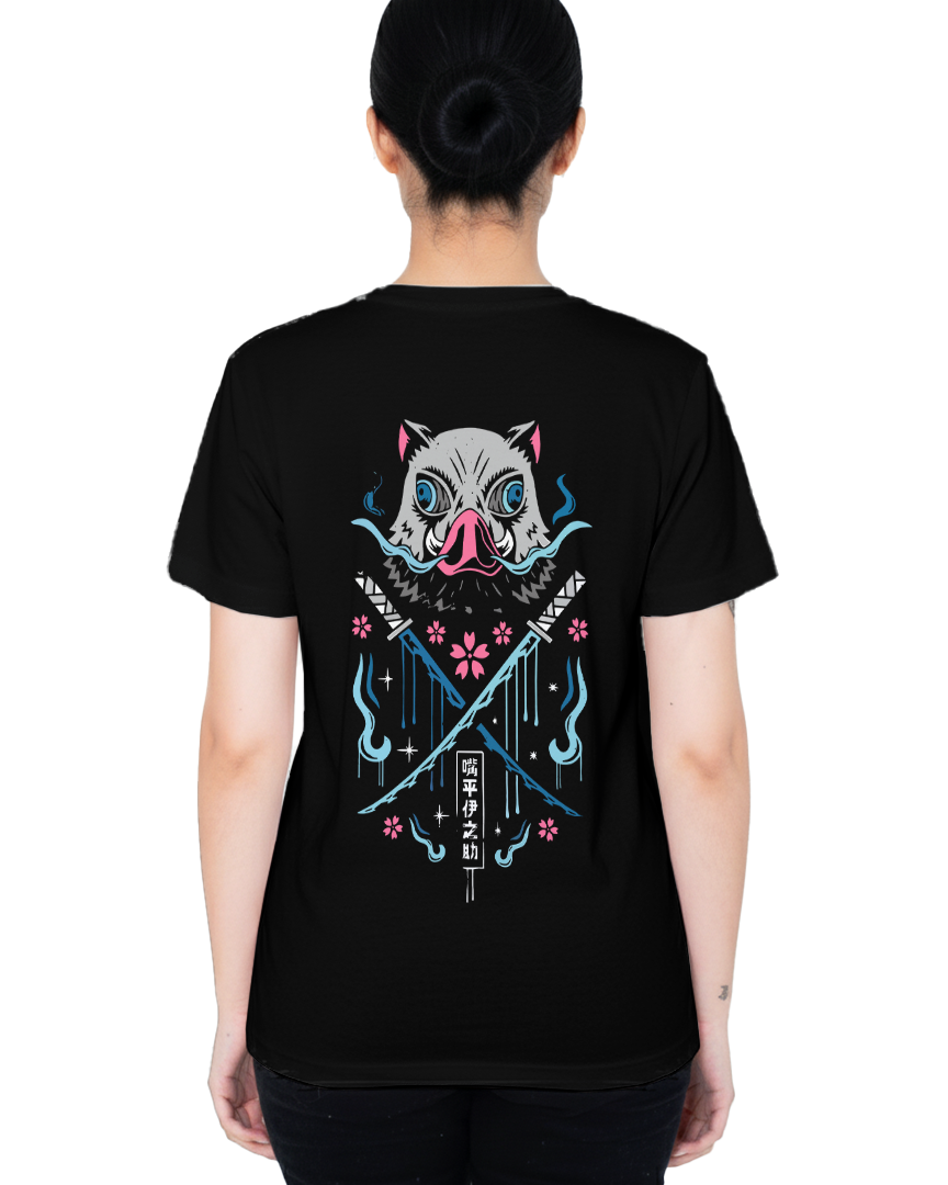 Camiseta Kimetsu no Yaiba Inosuke Espadas Demon Slayer Unissex