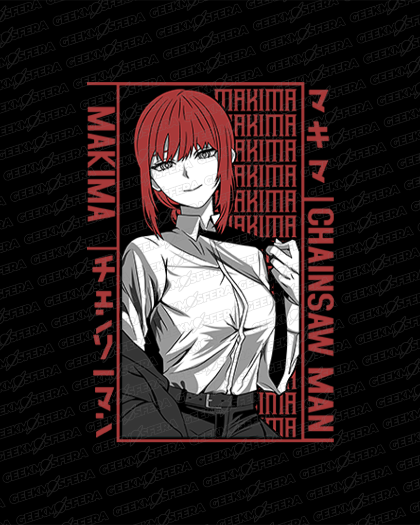 Moletom Canguru Chainsaw Man Makima Reducido Unissex