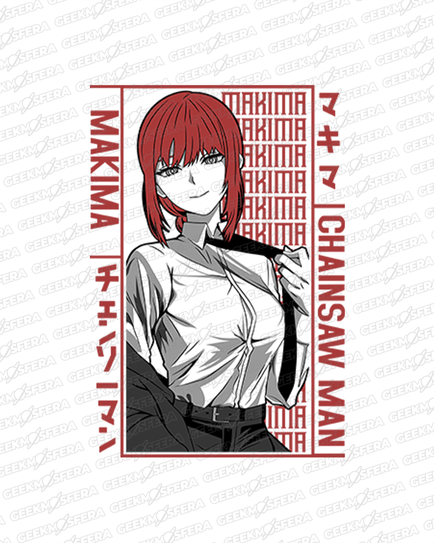 Moletom Canguru Chainsaw Man Makima Reducido Unissex