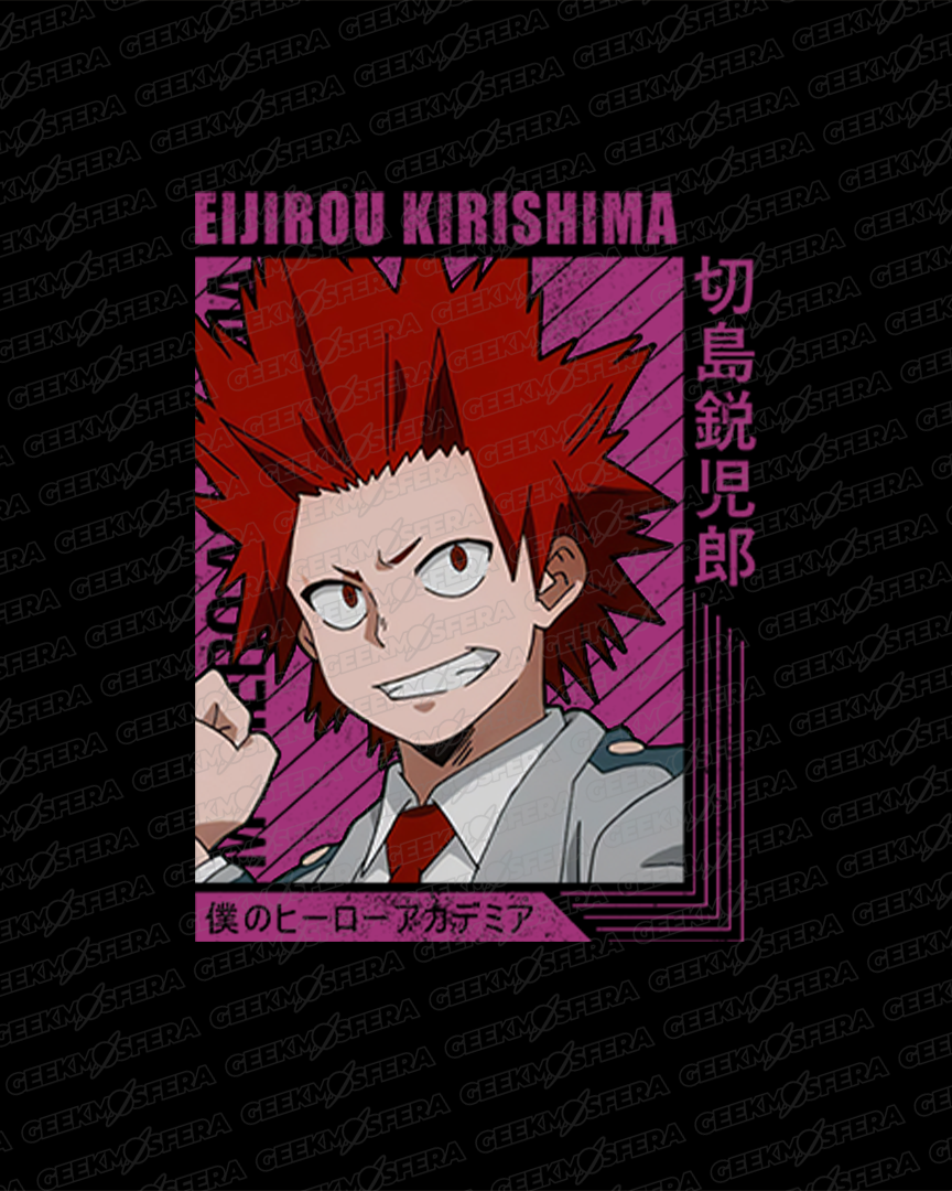 Camiseta Boku no hero Eijirou kirishima My hero Academy Unissex