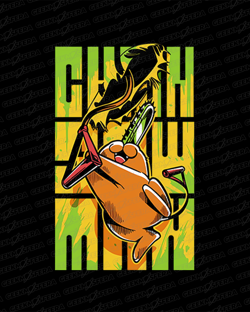 Camiseta Chainsaw Man Pochita happy Unissex