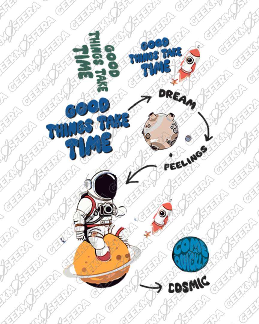 Camiseta Astronauta e saturno Rocket Unissex