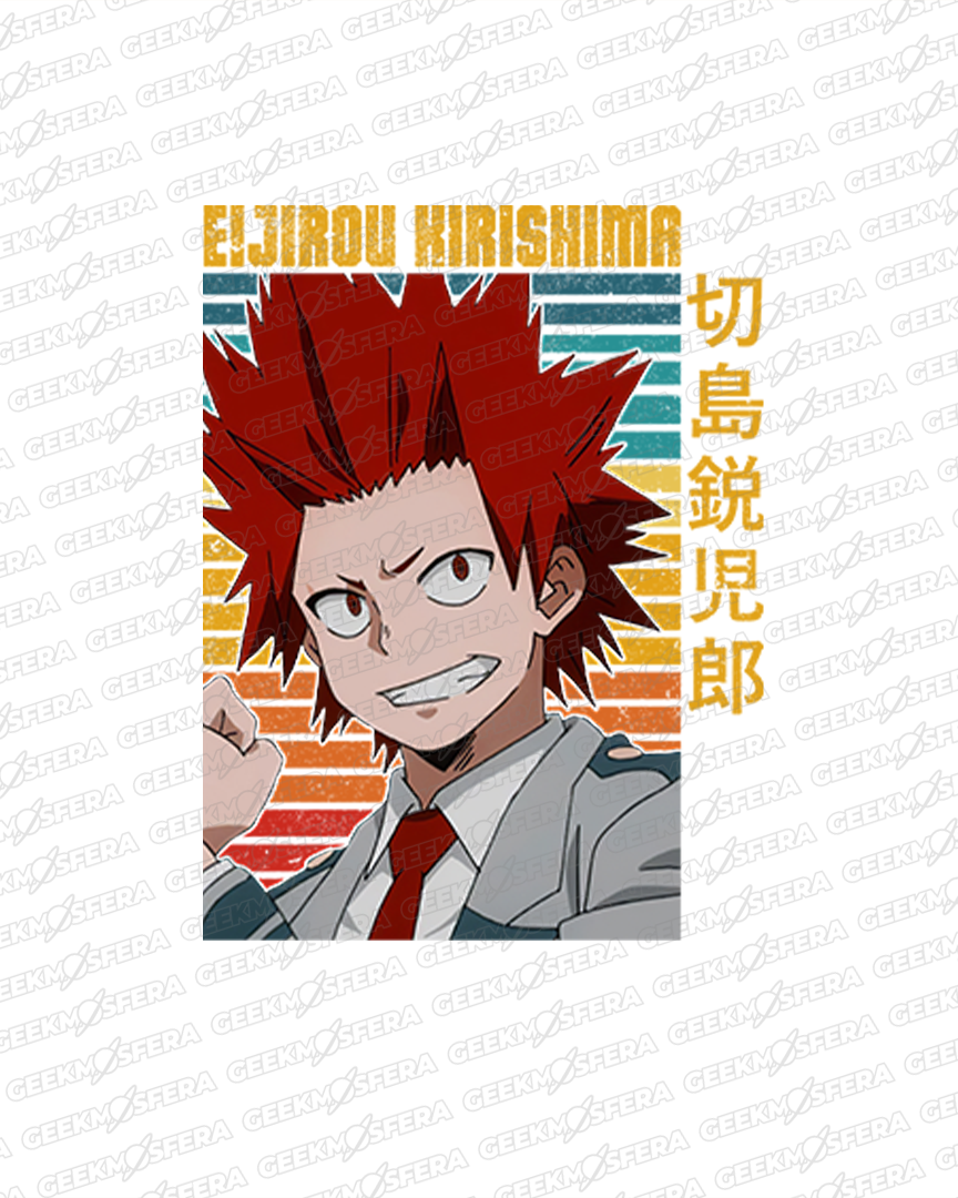 Camiseta Boku no hero Eijirou kirishima Unissex