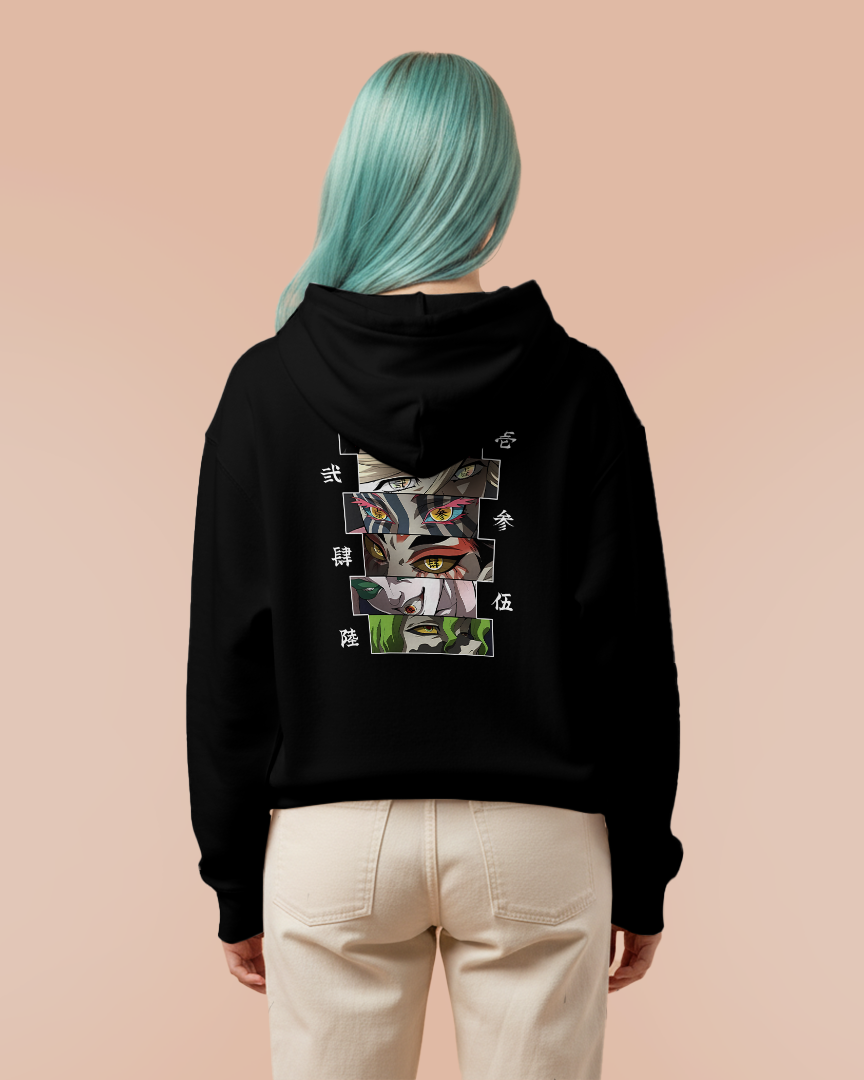 Moletom Canguru Demon Slayer Kimetsu Kanjis Unissex