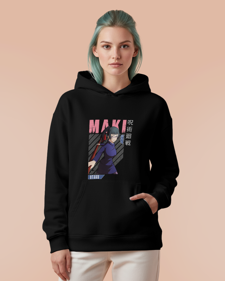 Moletom Canguru Jujutsu Kaisen Maki Zenin Unissex