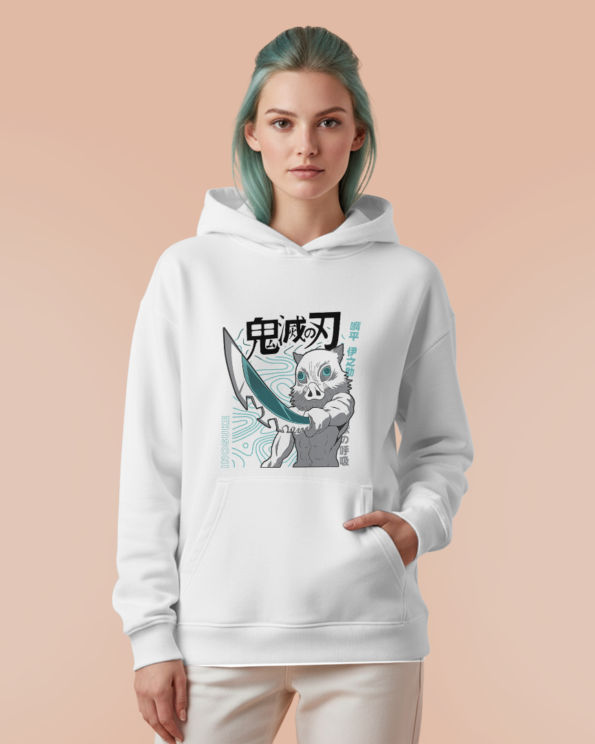 Moletom Canguru Demon Slayer Inosuke 03 Unissex