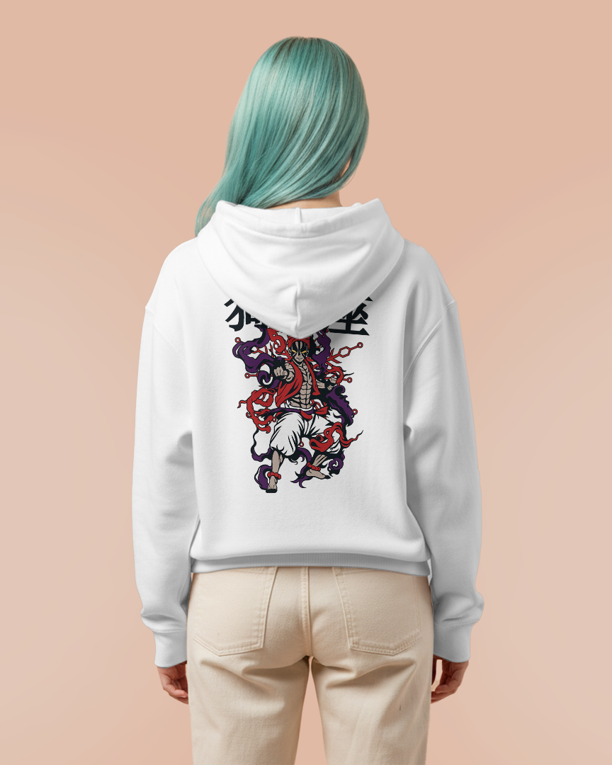 Moletom Canguru Demon Slayer Akaza Aura Unissex