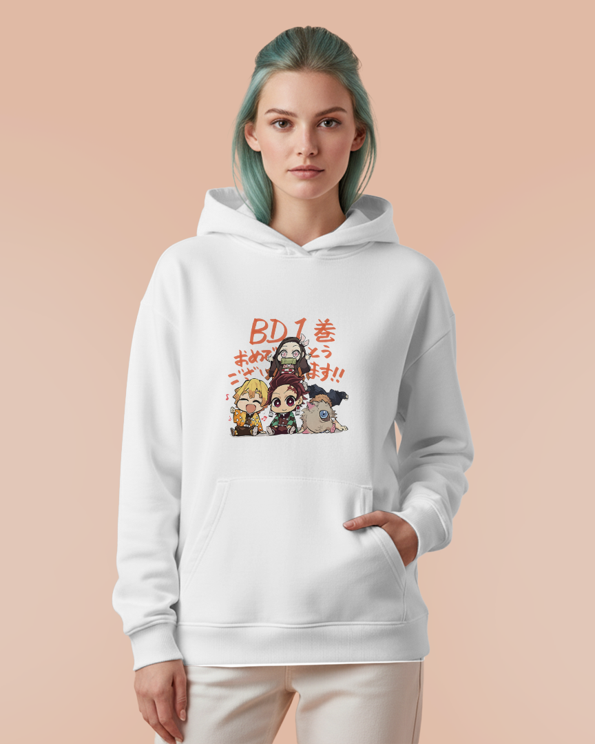 Moletom Canguru Demon Slayer Kimetsu Babys Unissex