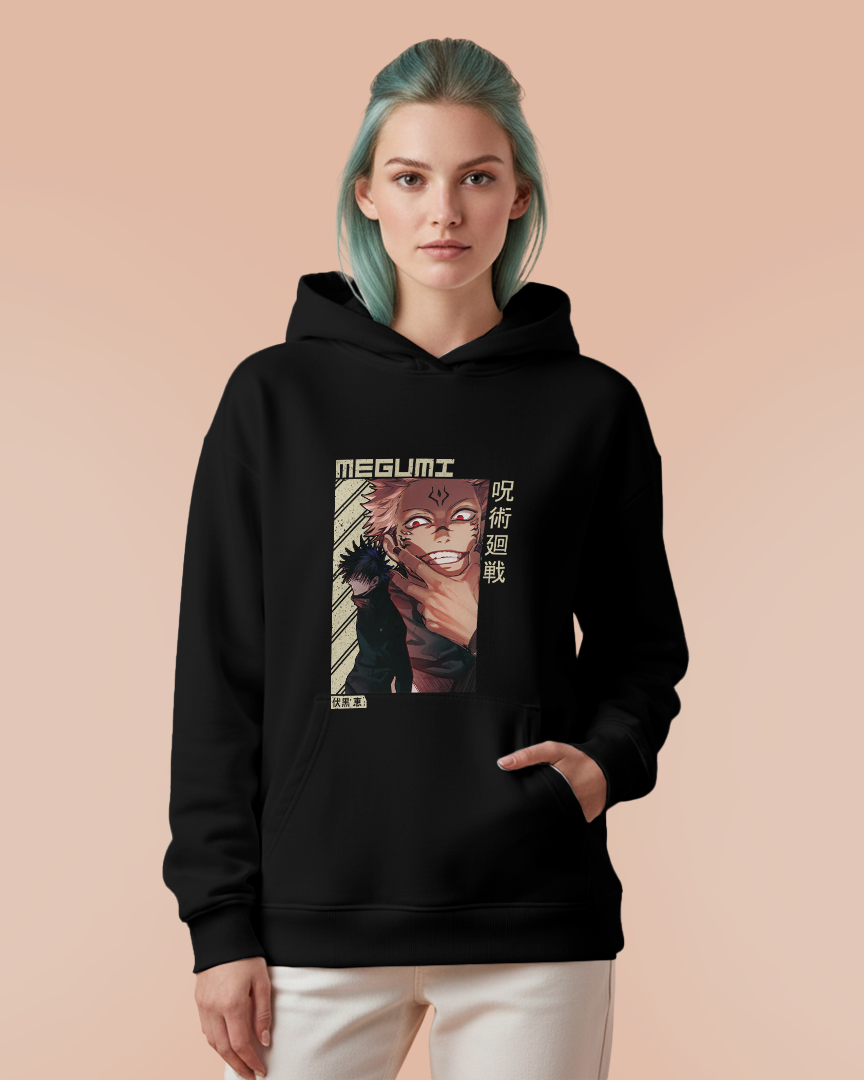 Moletom Canguru Jujutsu Kaisen Megumi Fushiguro Amarelo Unissex