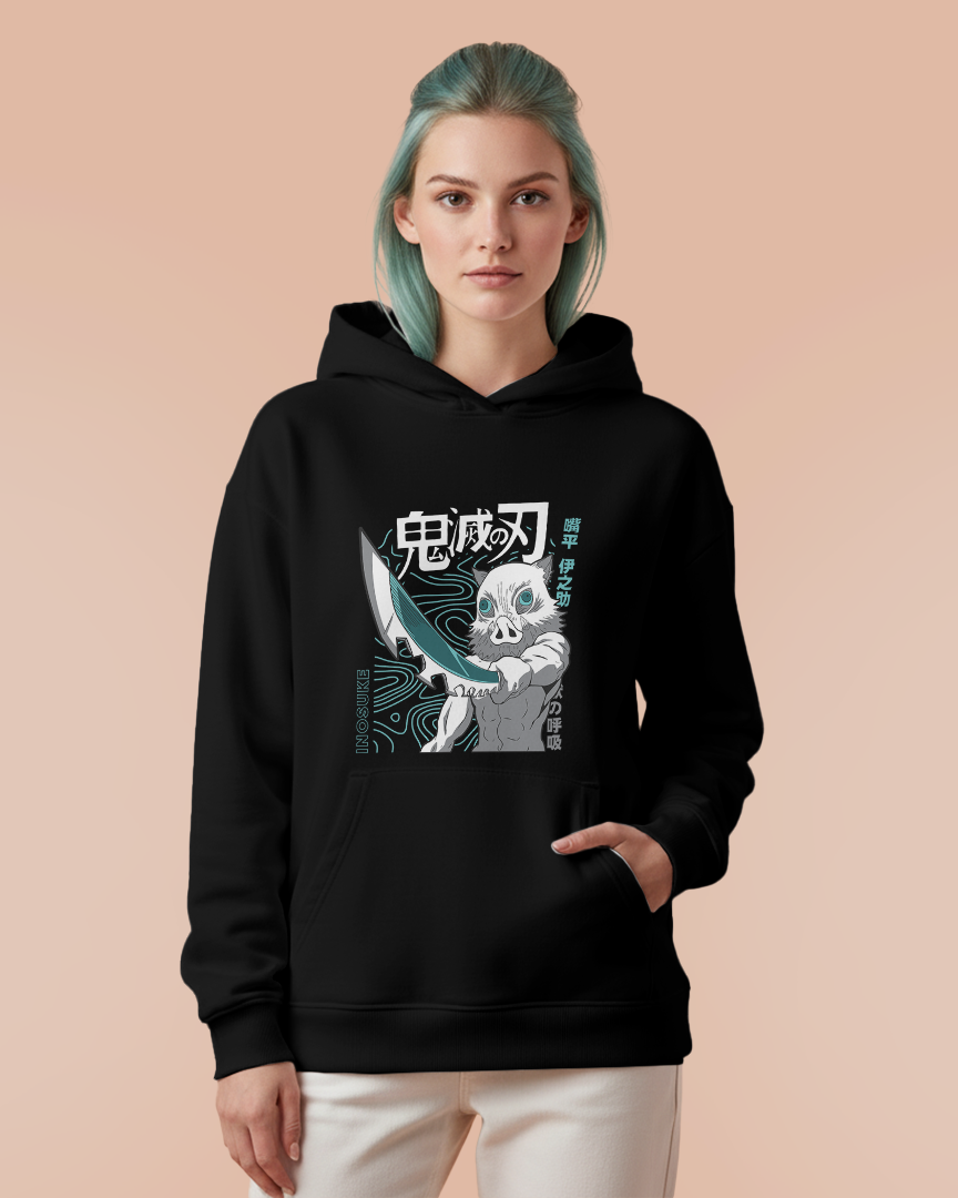 Moletom Canguru Demon Slayer Inosuke 03 Unissex