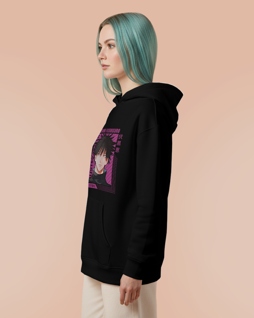 Moletom Canguru Jujutsu Kaisen Megumi Fushiguro Roxo Unissex