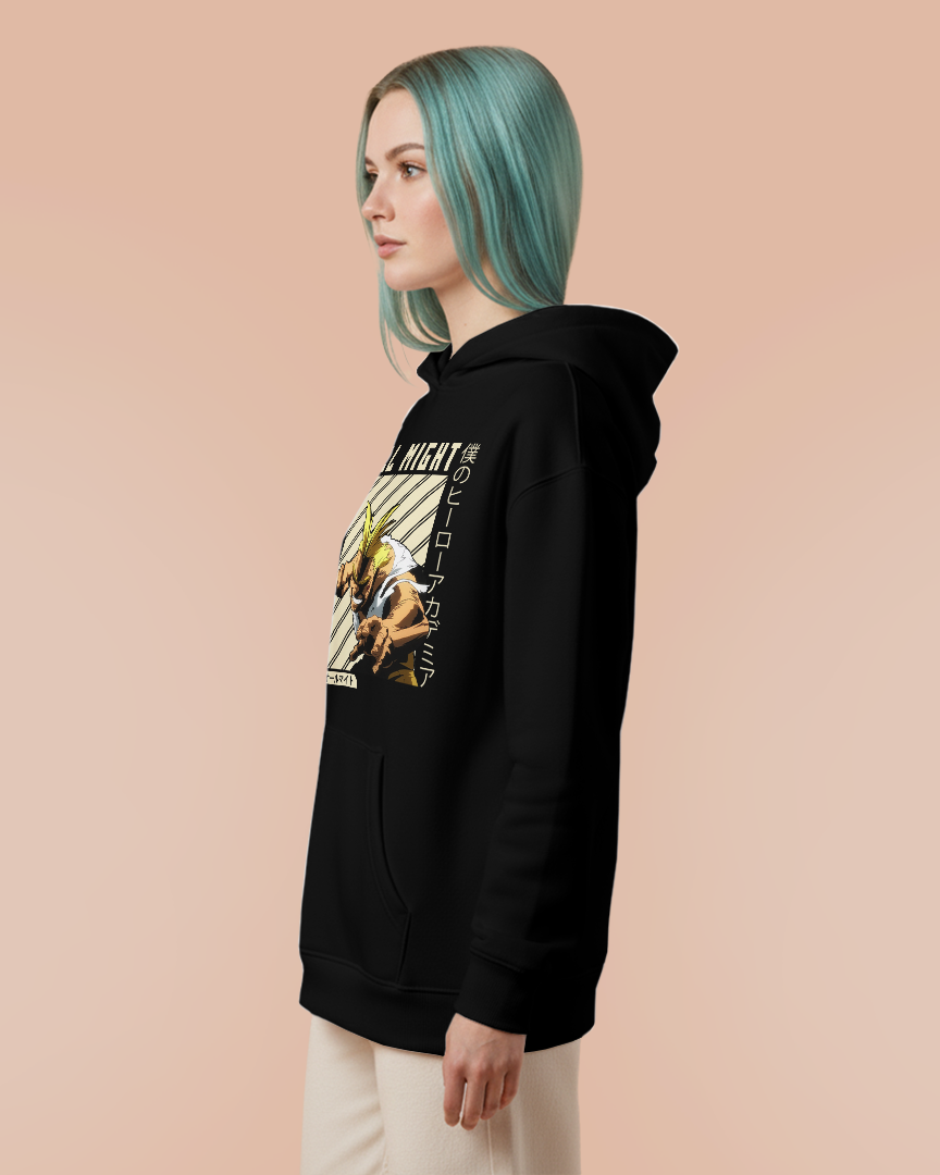 Moletom Canguru Boku No Hero All Might Amarelo Unissex